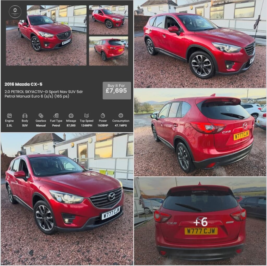 2016 Mazda CX-5 2.0 PETROL SKYACTIV-G Sport Nav SUV 5dr Petrol Manual Euro 6 car image